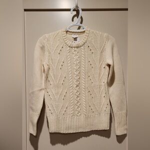 Jcrew Factory Cream Sweater, Size XXS